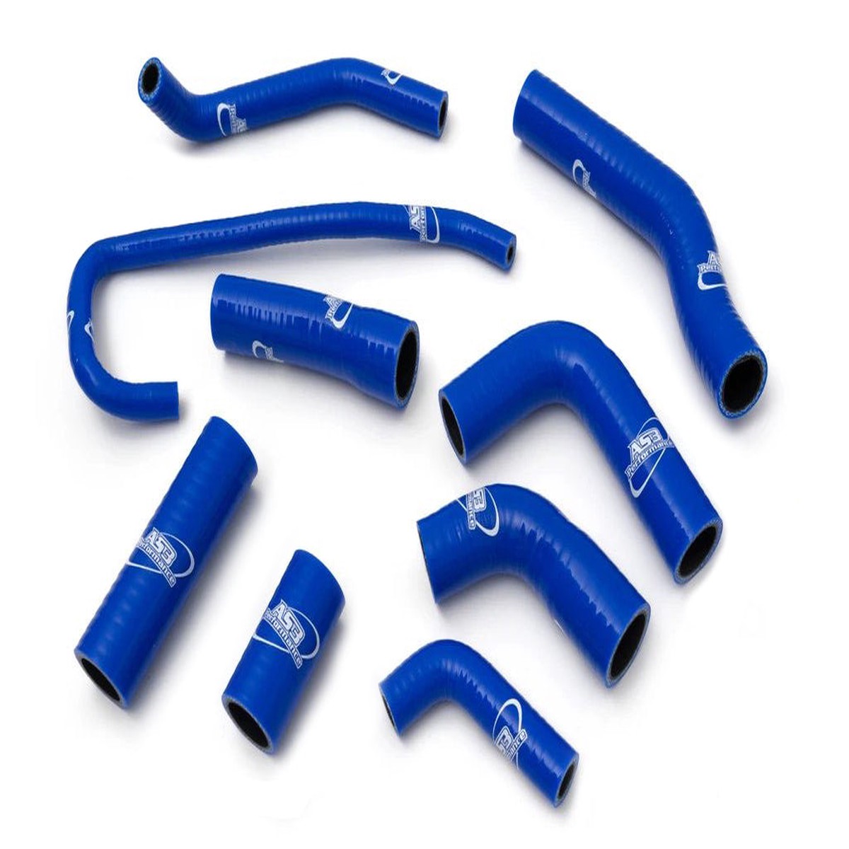 YAMAHA YZF 600 R6 2006-2021 AS3 PERFORMANCE SILICONE RADIATOR HOSES BLUE