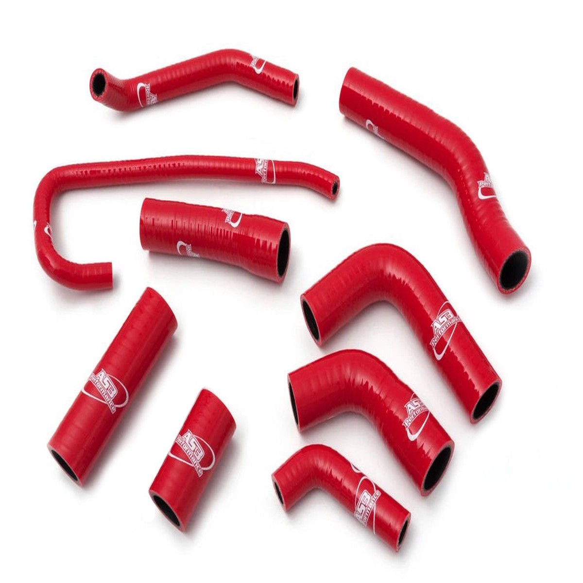 YAMAHA YZF 600 R6 2006-2021 AS3 PERFORMANCE SILICONE RADIATOR HOSES RED