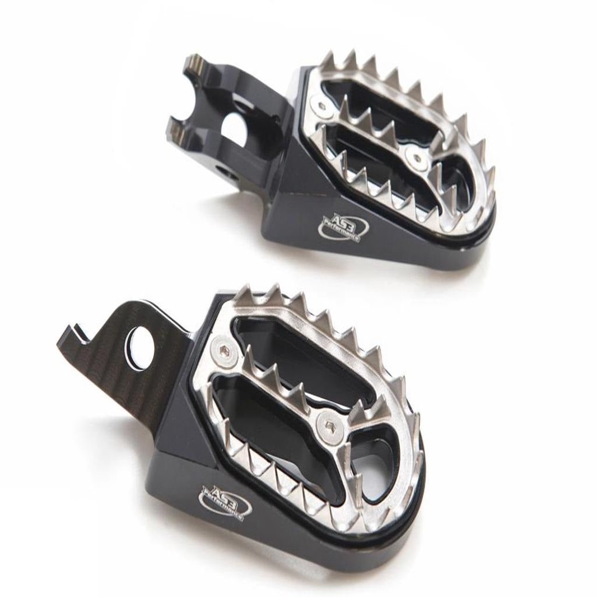KAWASAKI KX 250 F 2006-2024 KX 450 F 2006-2023 AS3 FACTORY SERIES WIDE FOOT PEGS BLACK