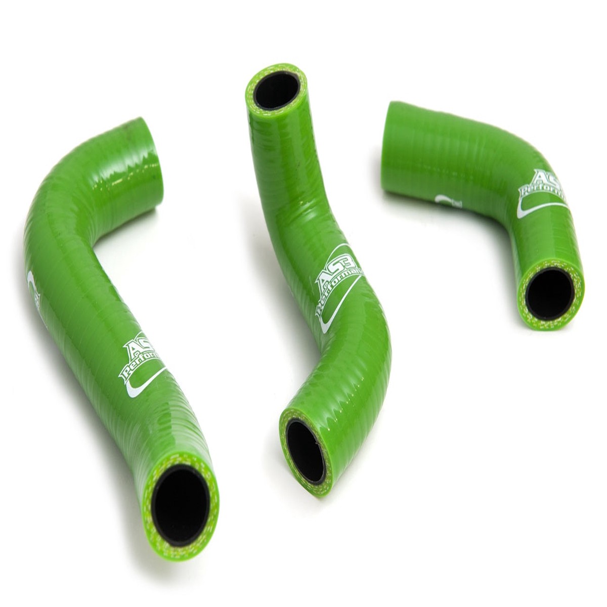 KAWASAKI KX 60 1985-2003 AS3 PERFORMANCE SILICONE RADIATOR HOSES GREEN