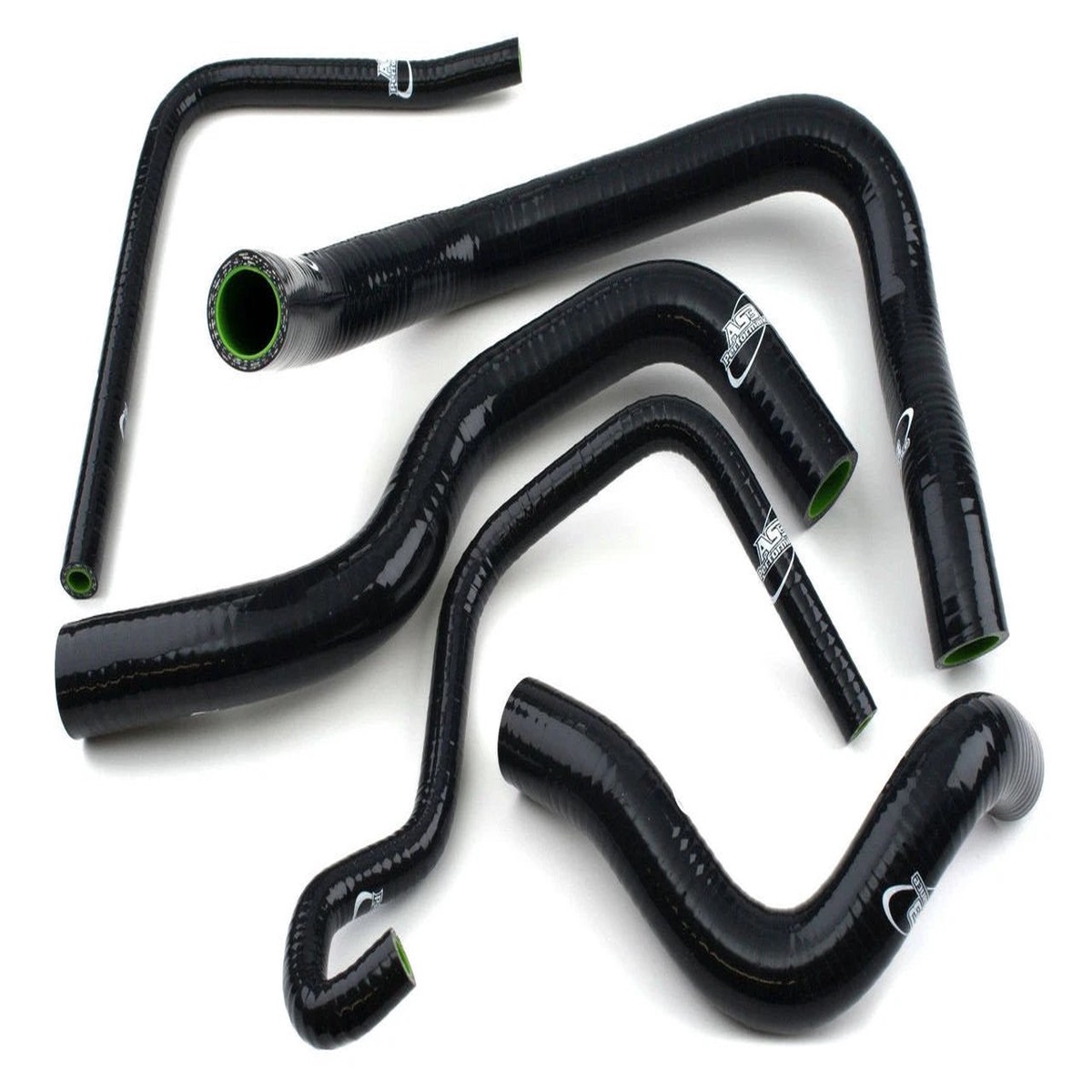 KAWASAKI ZX6R 1998-2002 AS3 PERFORMANCE SILICONE RADIATOR HOSES BLACK