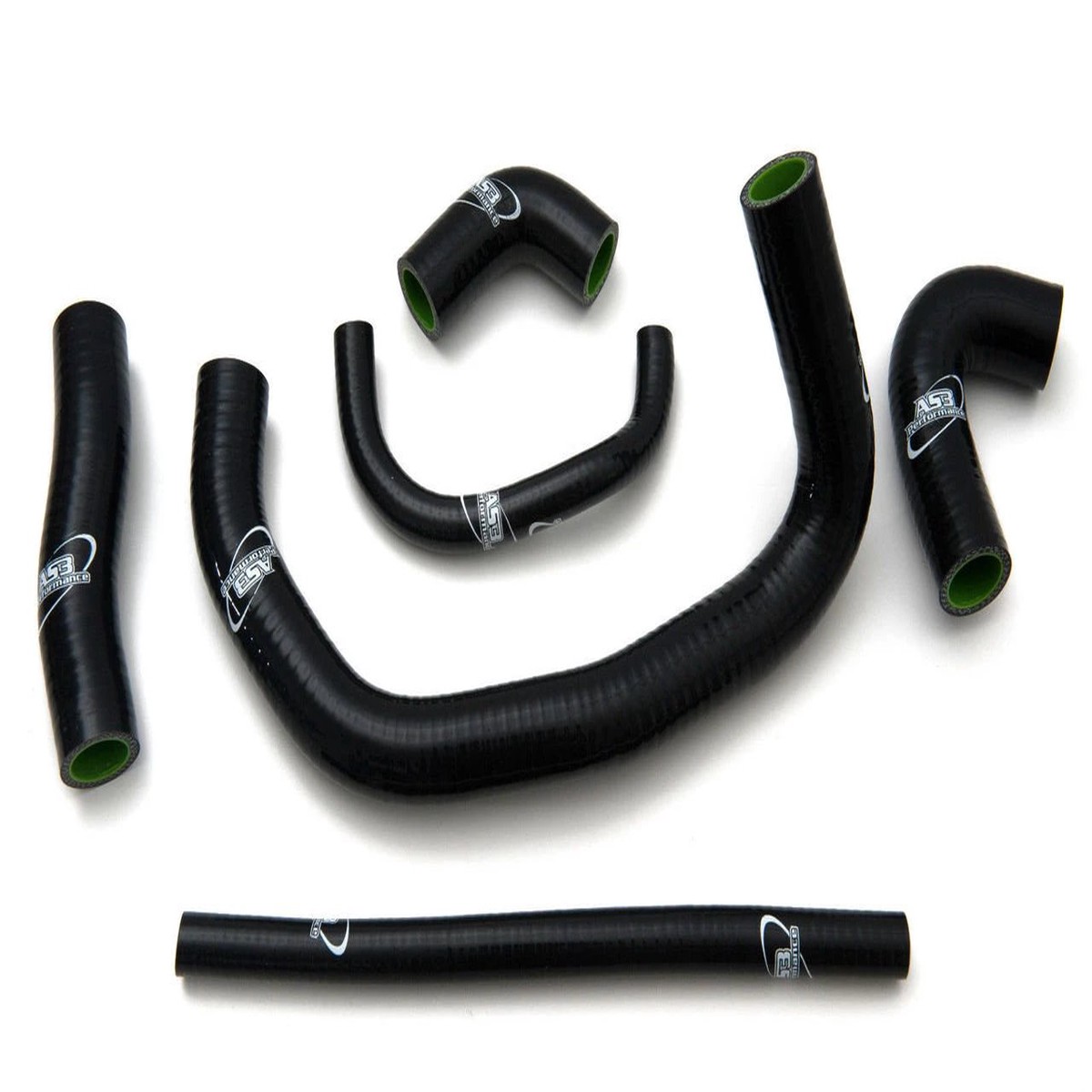 KAWASAKI ZX9R 1994-1997 AS3 PERFORMANCE SILICONE RADIATOR HOSES BLACK