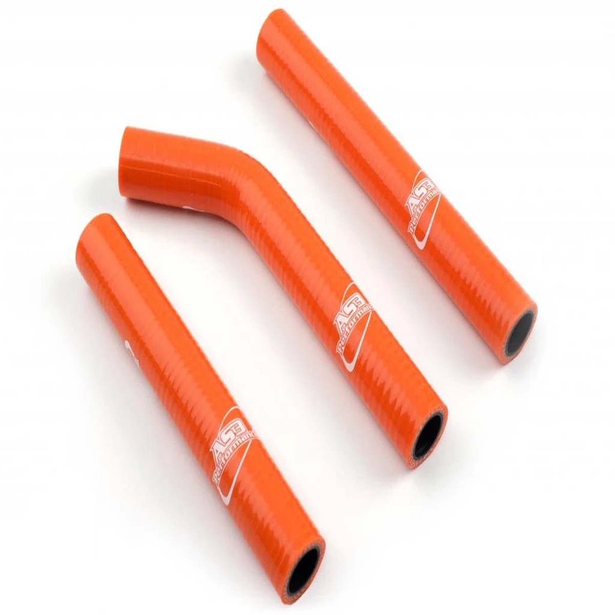 KTM 125 200 EXC XC-W 2012-2016 AS3 (THERMOSTAT BYPASS) SILICONE RADIATOR HOSES ORANGE