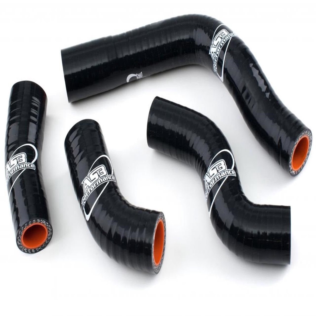 KTM 250 SX-F XC-F 2013-2015 350 SXF XCF 2011-2015 AS3 PERFORMANCE SILICONE RADIATOR HOSES BLACK
