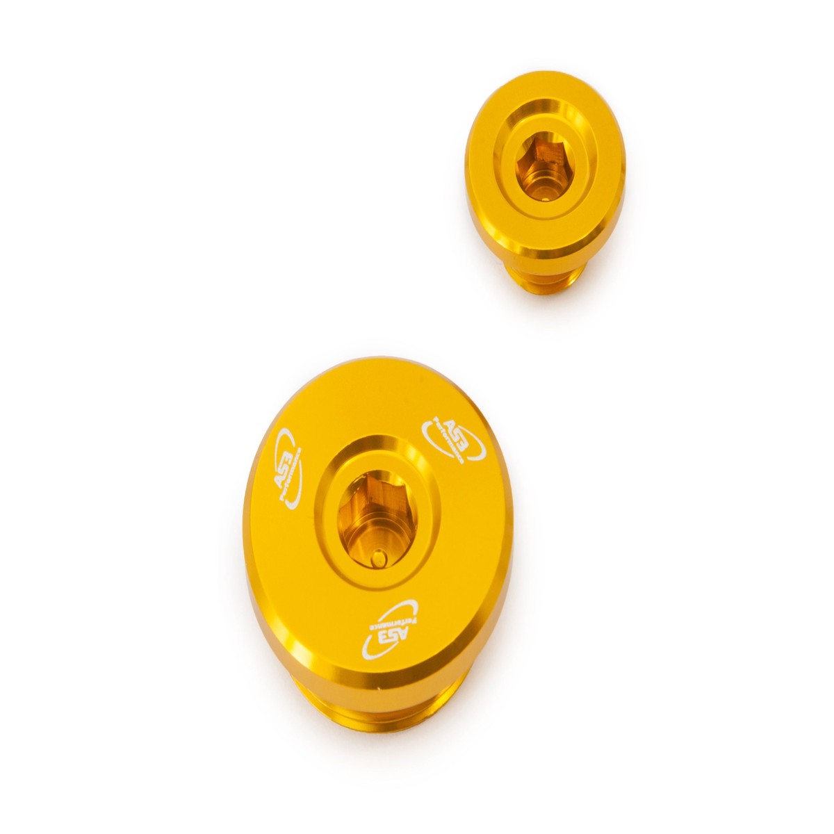 SUZUKI RMZ 250 2004-2006 AS3 ALUMINIUM ENGINE PLUG KIT YELLOW
