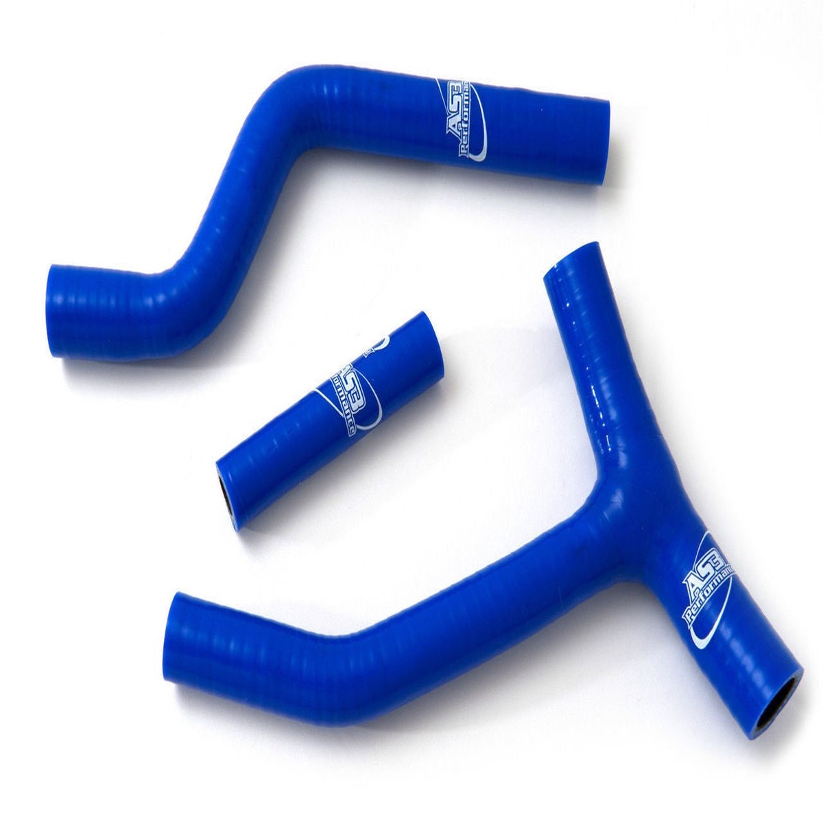 YAMAHA YZ 250 F 2010-2013 AS3 PERFORMANCE SILICONE RADIATOR HOSES (Y-KIT) BLUE