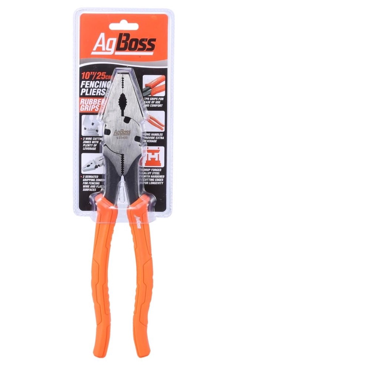 10" Fencing Pliers with Rubber Grips
