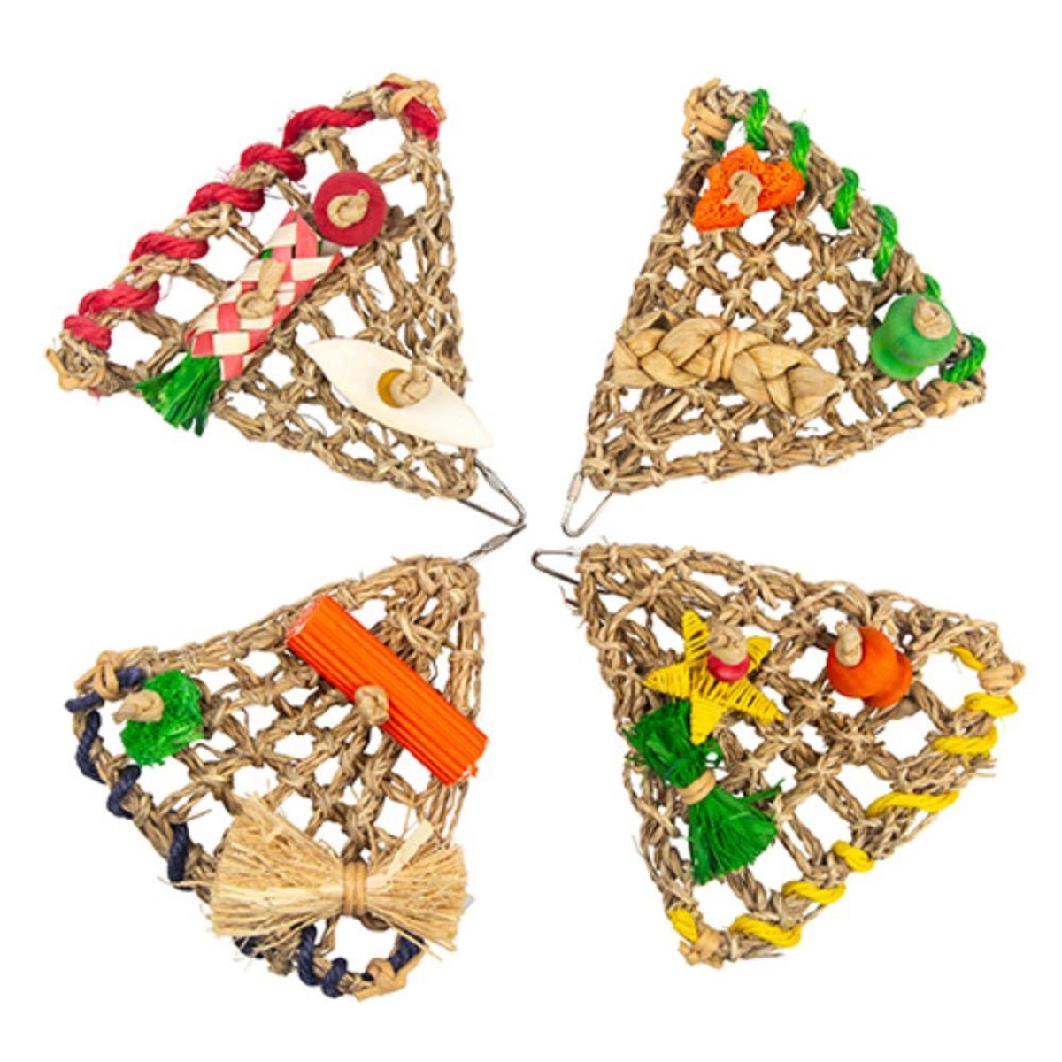 Bird Toy - Naturals - Pizza Party - 4Pk