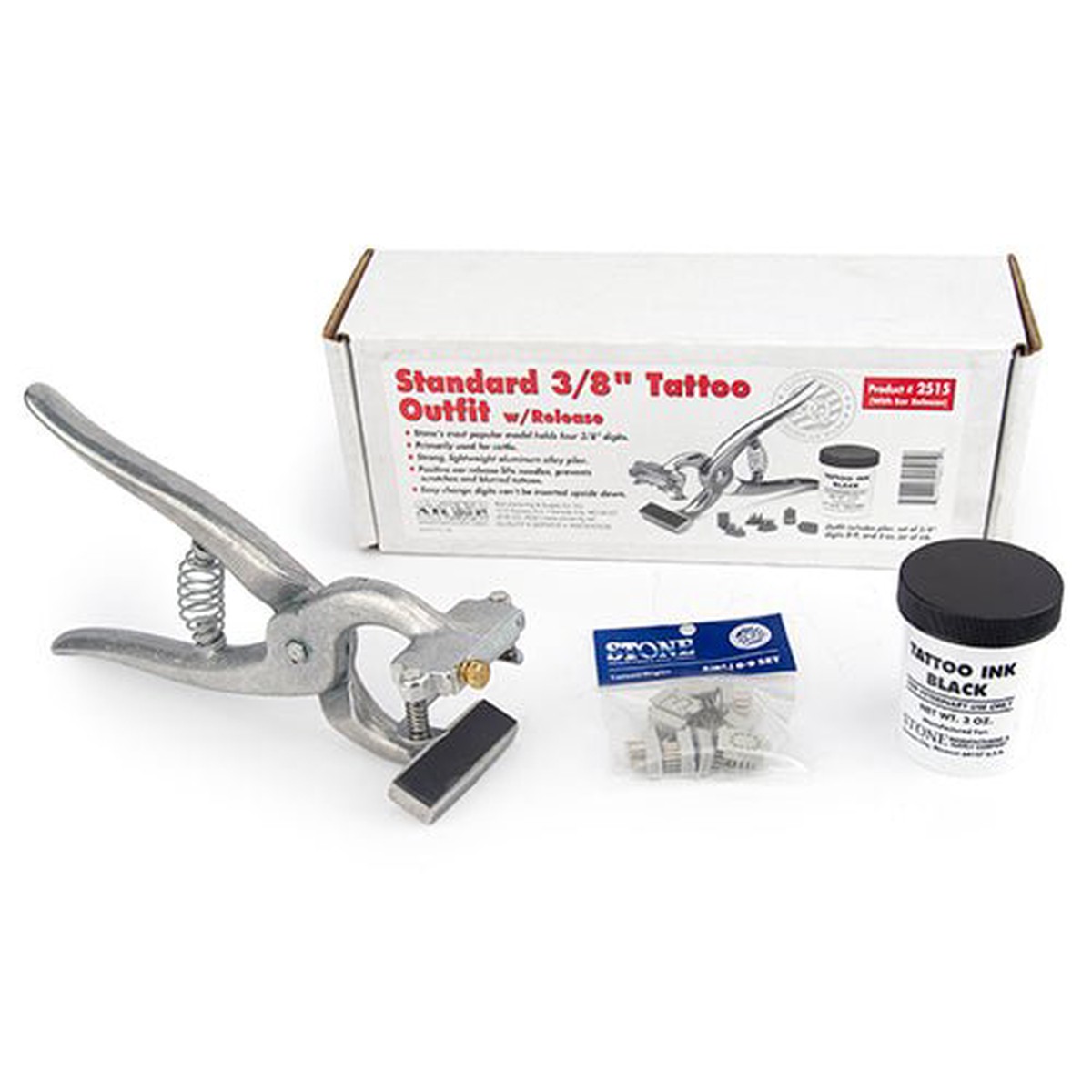 Stone Tattoo Pliers Kit - 4 Division - 3/8"