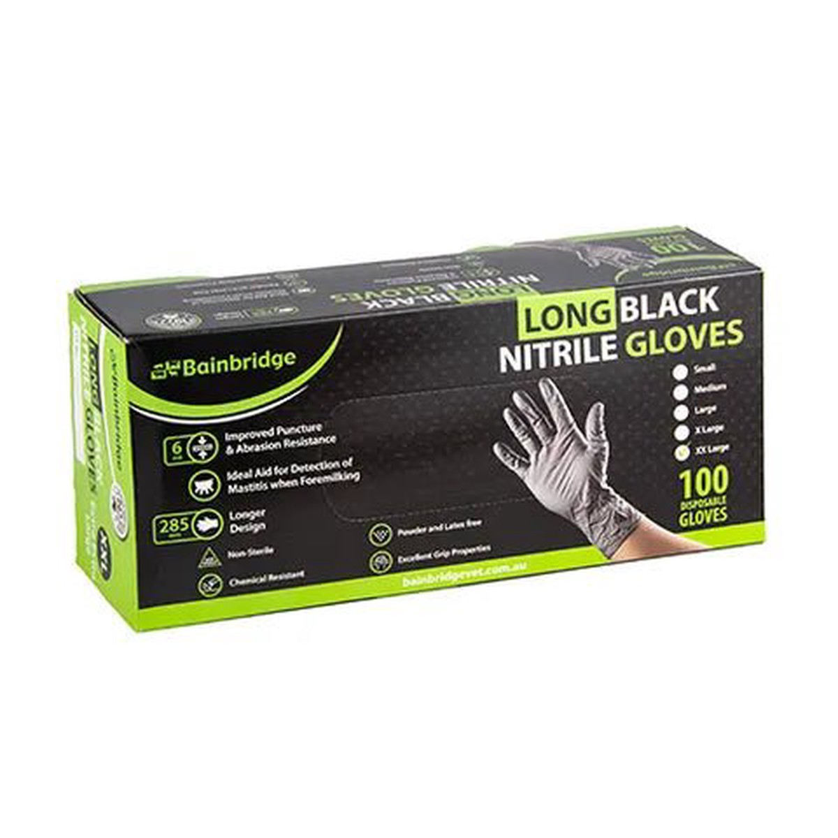 Black Nitrile Disposable Gloves - Long