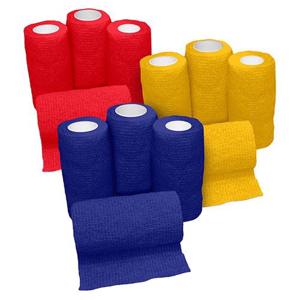 Cohesive Flexible Bandages - Mixed Colours - Box of 12