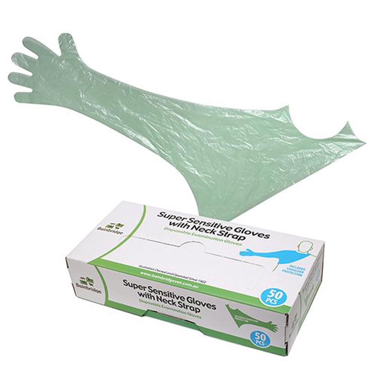 Shoulder Length Disposable Gloves with Neck Strap