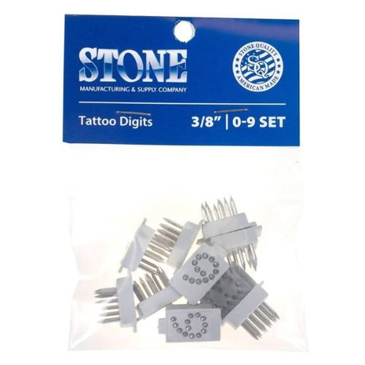 Stone Tattoo - 0-9 Number Set - 3/8"