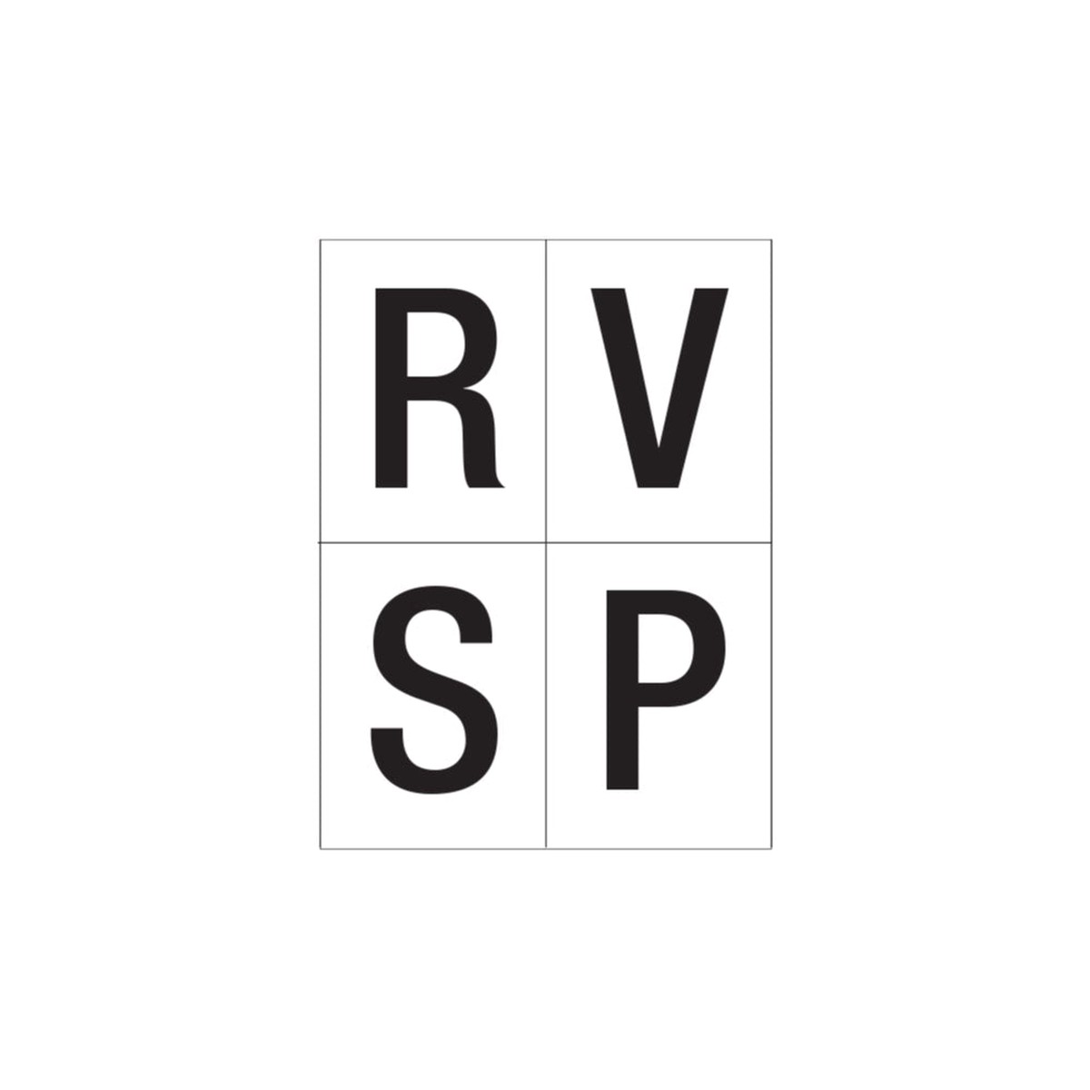 Arena Marker Letter Set "RSVP"