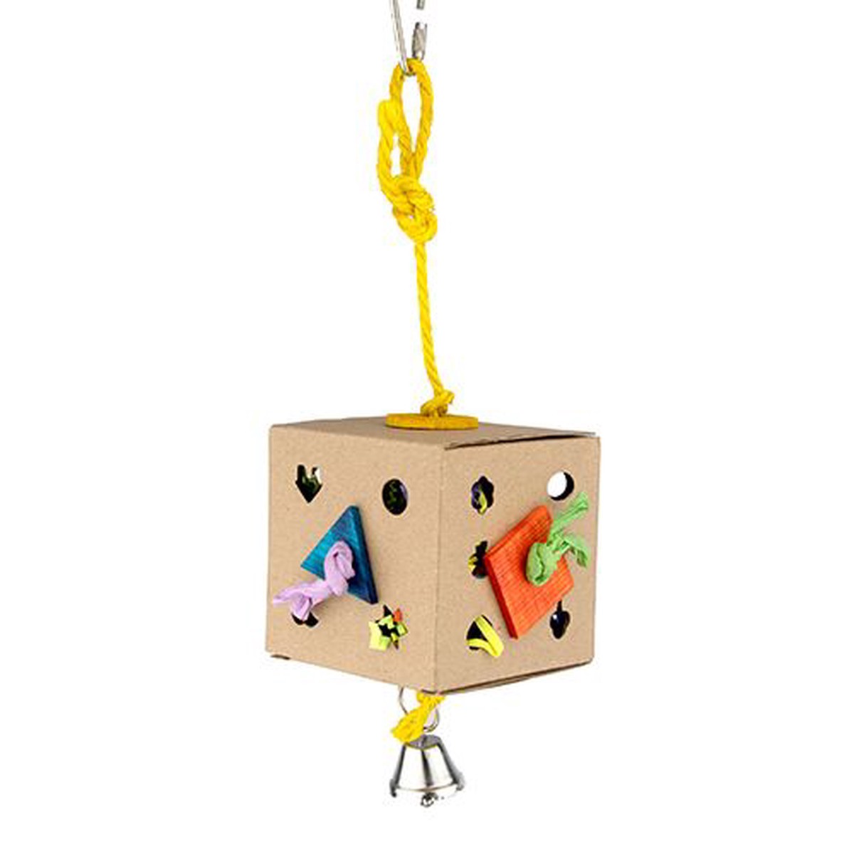 Bird Toy - Destructive - Activity Box with Bell - 7.5cm