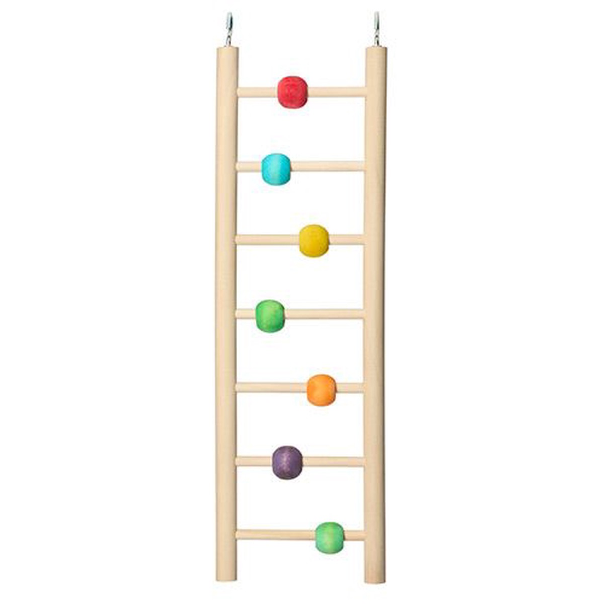 Bird Toy - Interactive - Ladder with Wooden Steps and Beads