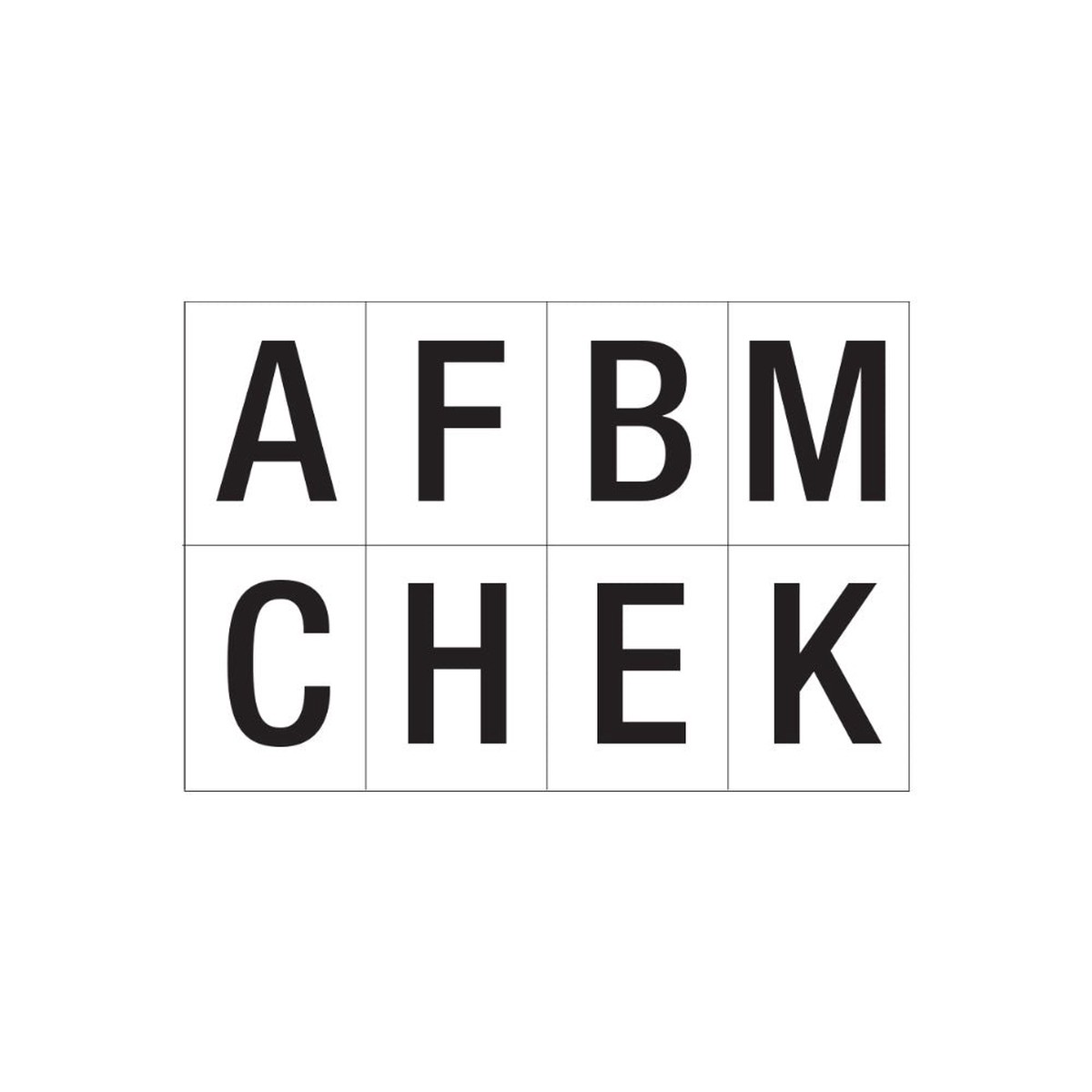 Arena Marker Letter Set "AFBMCHEK"