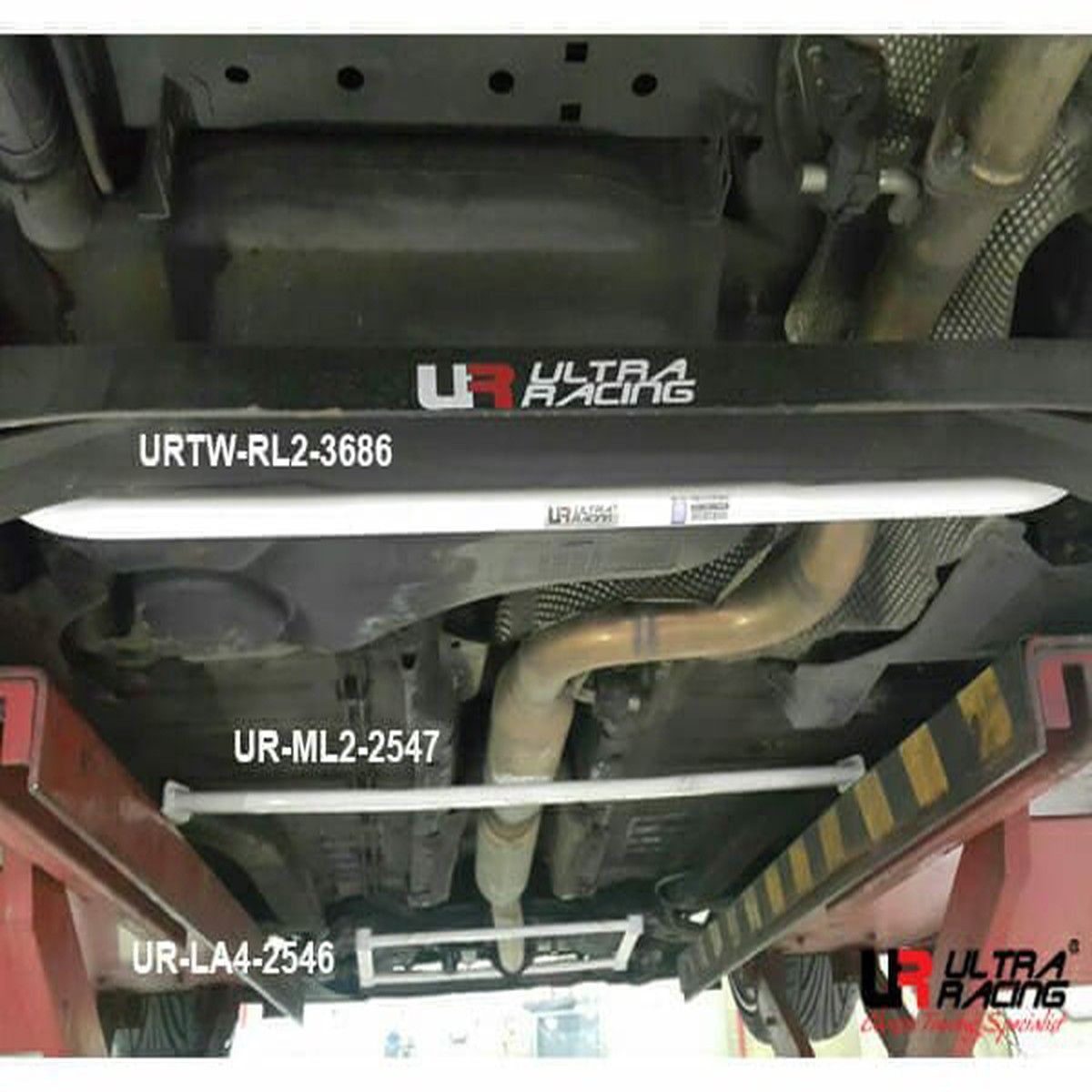 Citroen C2/C3 1.6 Ultra Racing 2-Point Mid Lower Brace  UR-ML2-2547