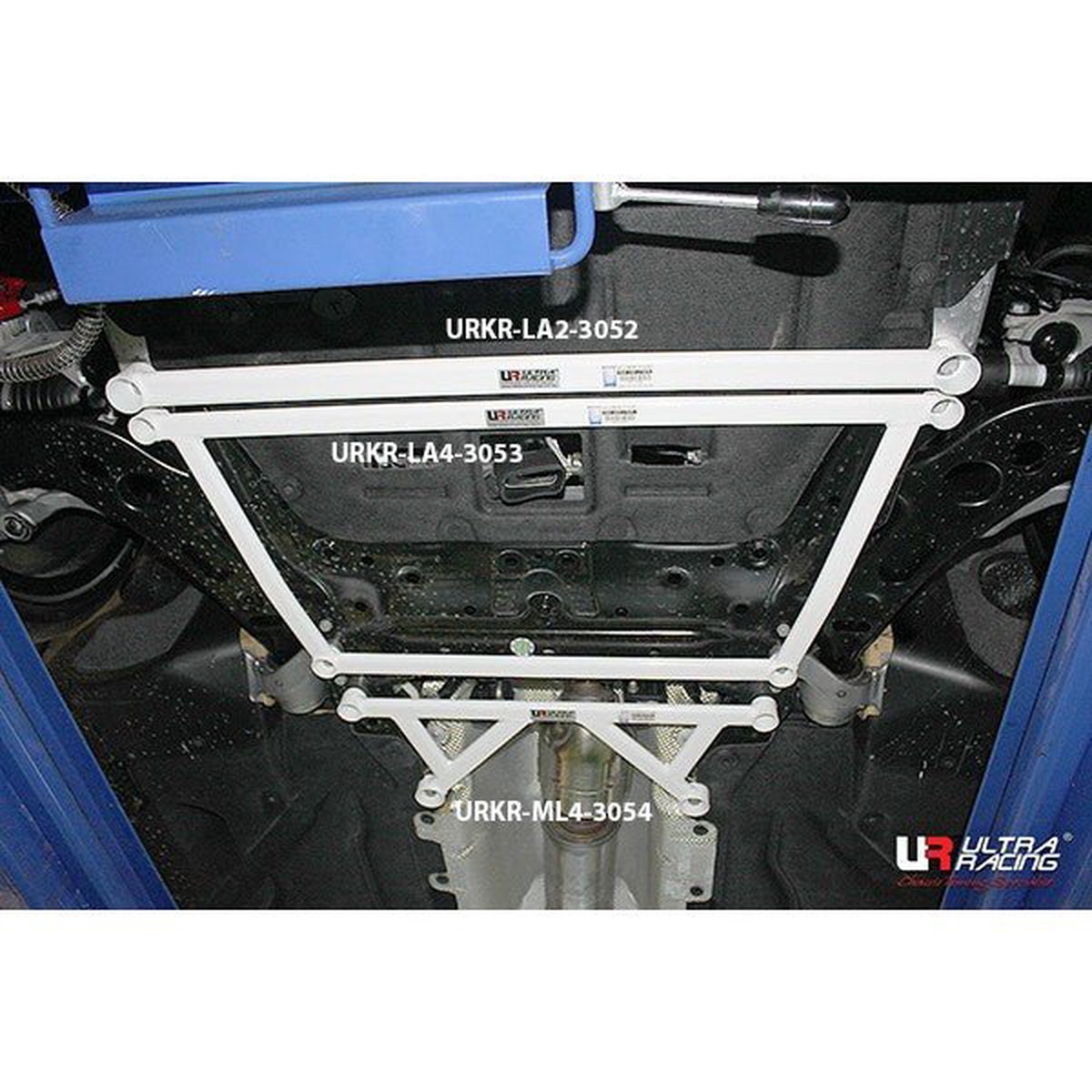 Mini Cooper (S) 14+ F56 Ultra Racing 4-Point Mid Lower Brace  URKR-ML4-3054