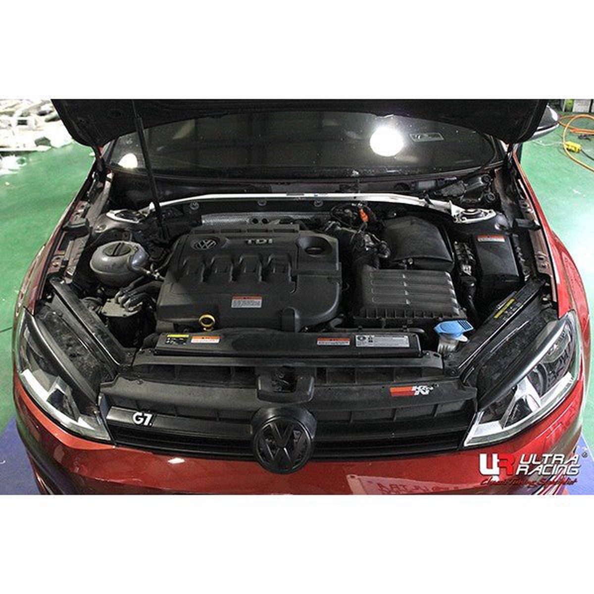 VW Golf 7 2.0GTI/TDI Ultra Racing 2-Point Front Upper Strutbar  URKR-TW2-2685
