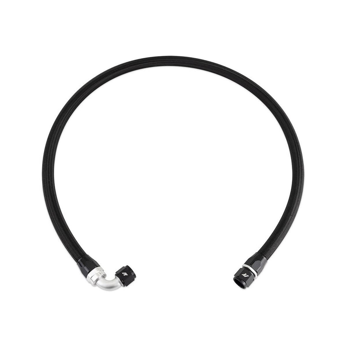 4ft SS Braided Hose with -10AN Straight/90 Fittings, Black  MMSBH-10-4NBK