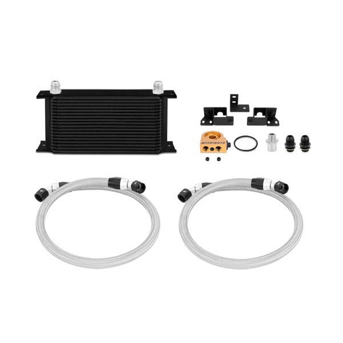 Jeep Wrangler JK 3.8L Thermostatic Oil Cooler Kit, 2007-2011, Black  MMOC-WRA-07TBK