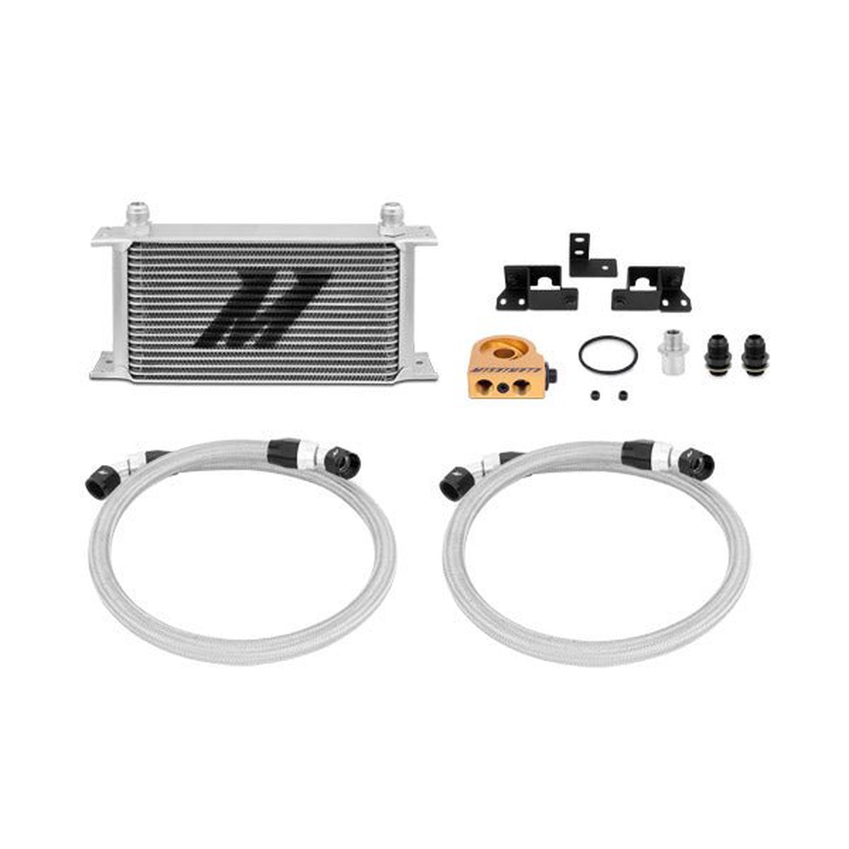 Jeep Wrangler JK 3.8L Thermostatic Oil Cooler Kit, 2007-2011, Silver  MMOC-WRA-07T