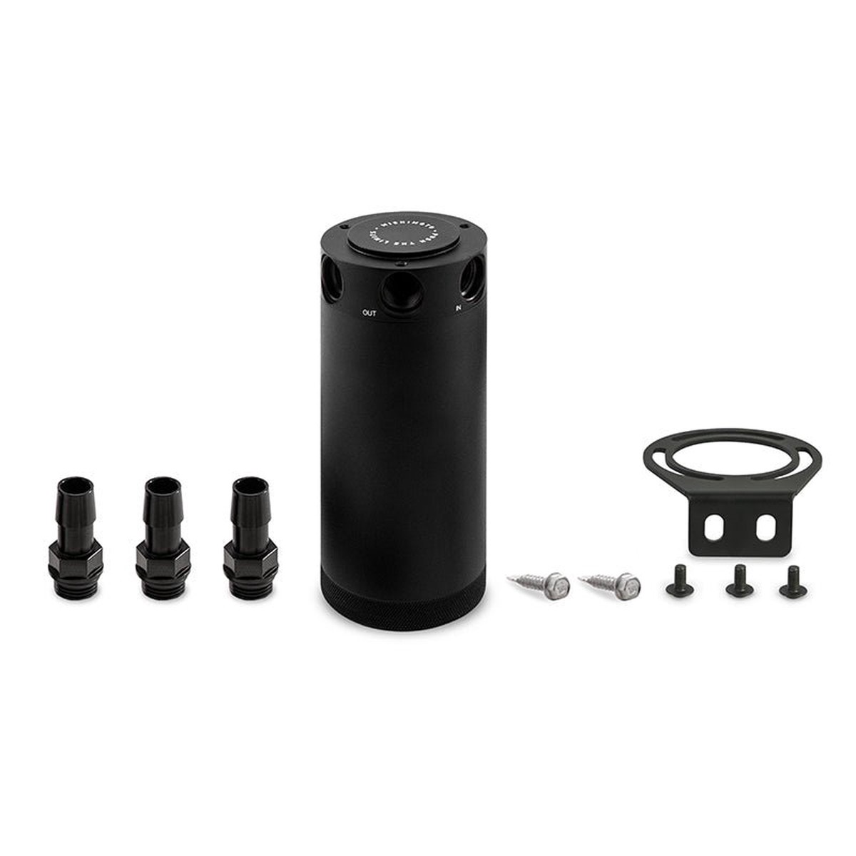 3-Port Universal XL Baffled Catch Can, Black  MMBCC-CBTHR-XLBK