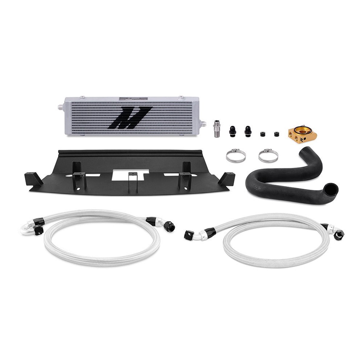 Ford Mustang GT 18+ Oil Cooler Kit Silver Thermostatic  MMOC-MUS8-18T