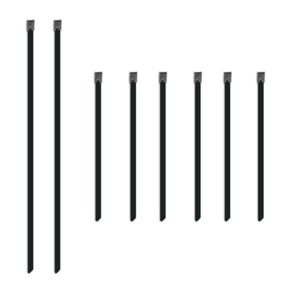 Set of Six 6 & Two 14 Stainless Locking Ties  MMTW-TIES