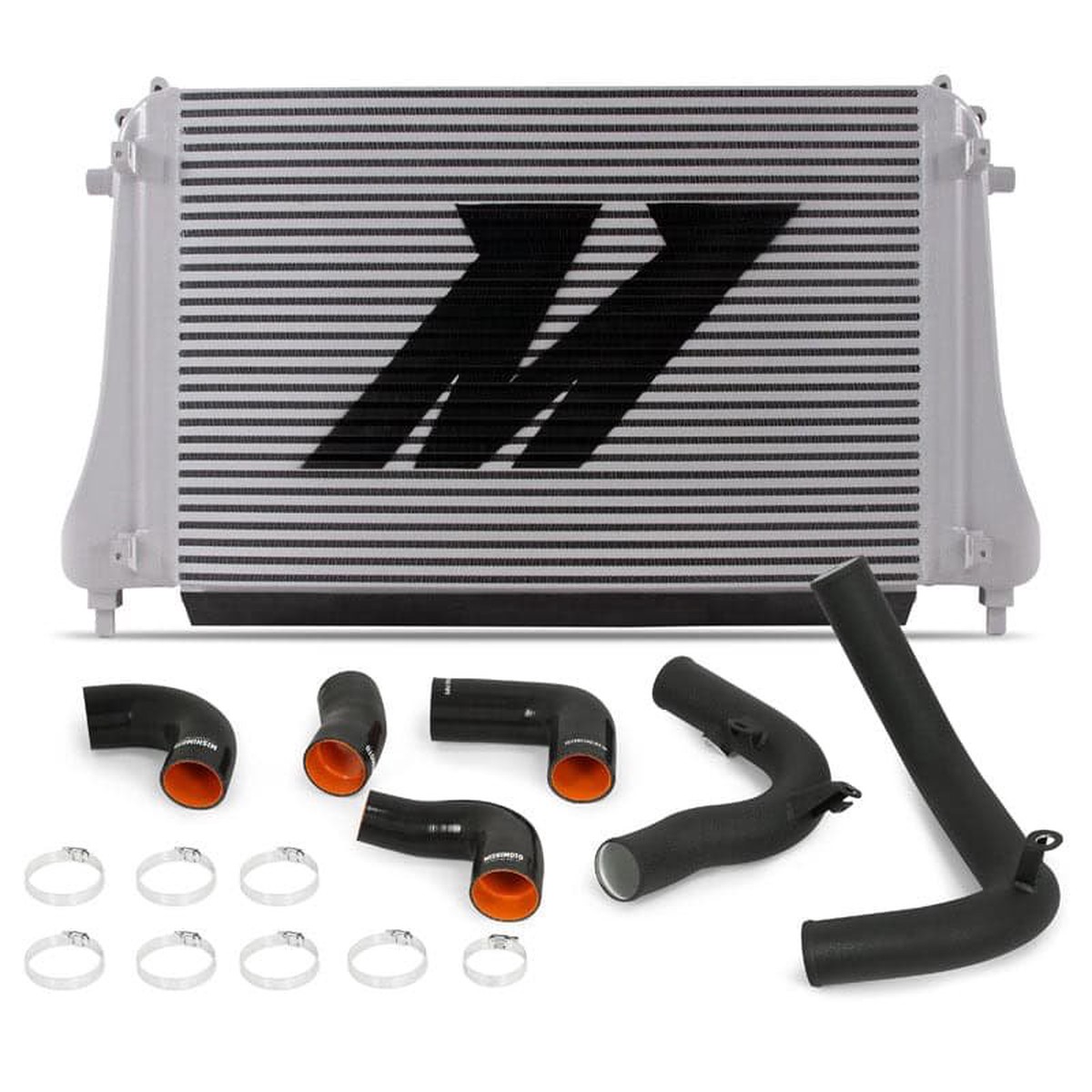 Volkswagen GTI Intercooler Kit 15+ Wrinkle Black Pipes  MMINT-MK7-15KWBK