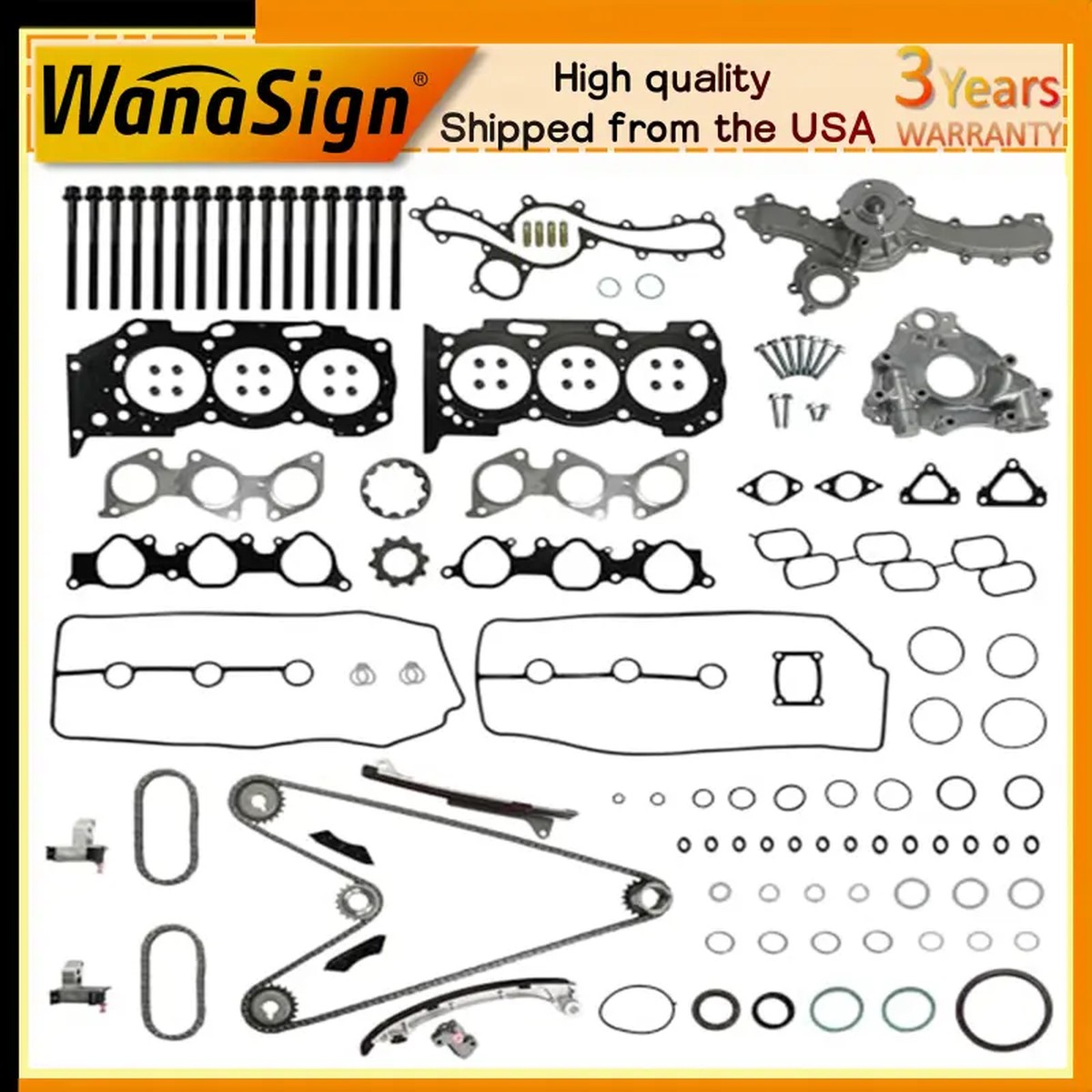 1GR-FE Head Gasket Set For Toyota 4Runner Tacoma Tundra FJ Cruiser 4.0L 2003-2015 DOHC