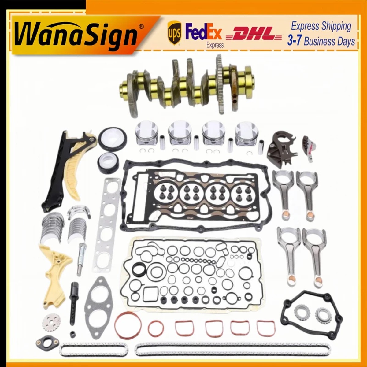 Engine Overhaul Kit Crankshaft Timing For BMW 318i 120i 320i N46B20 2.0L Old Model