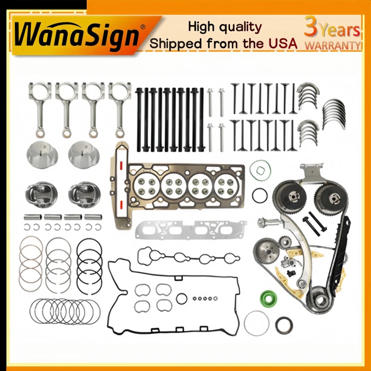 Engine Rebuild Kit Head Gasket Set For Chevrolet Cobalt Buick GMC Malibu 2.4L