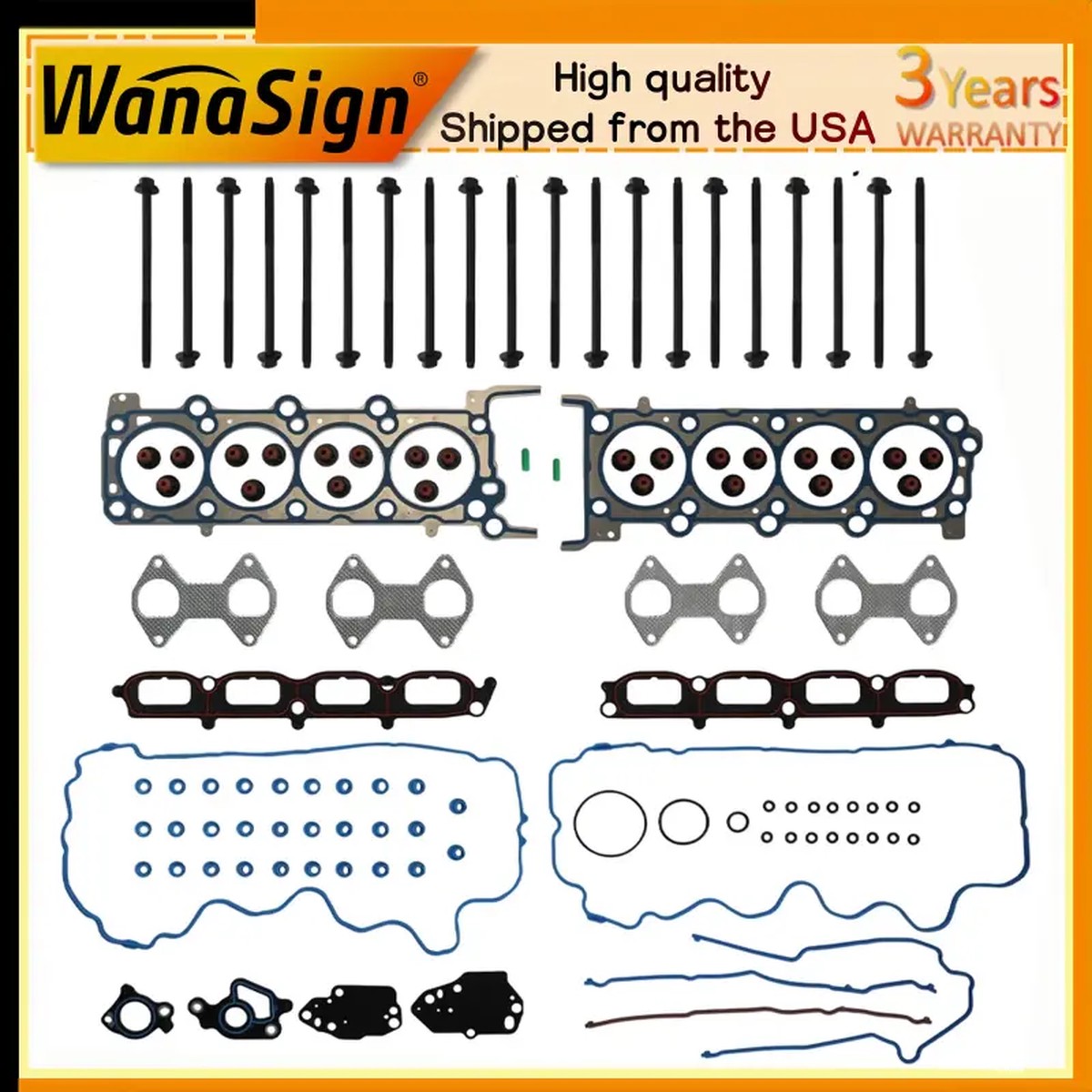 Head Gasket Bolts Set For Ford Expedition F-150 Lincoln Mark 5.4L V8 2004-2012