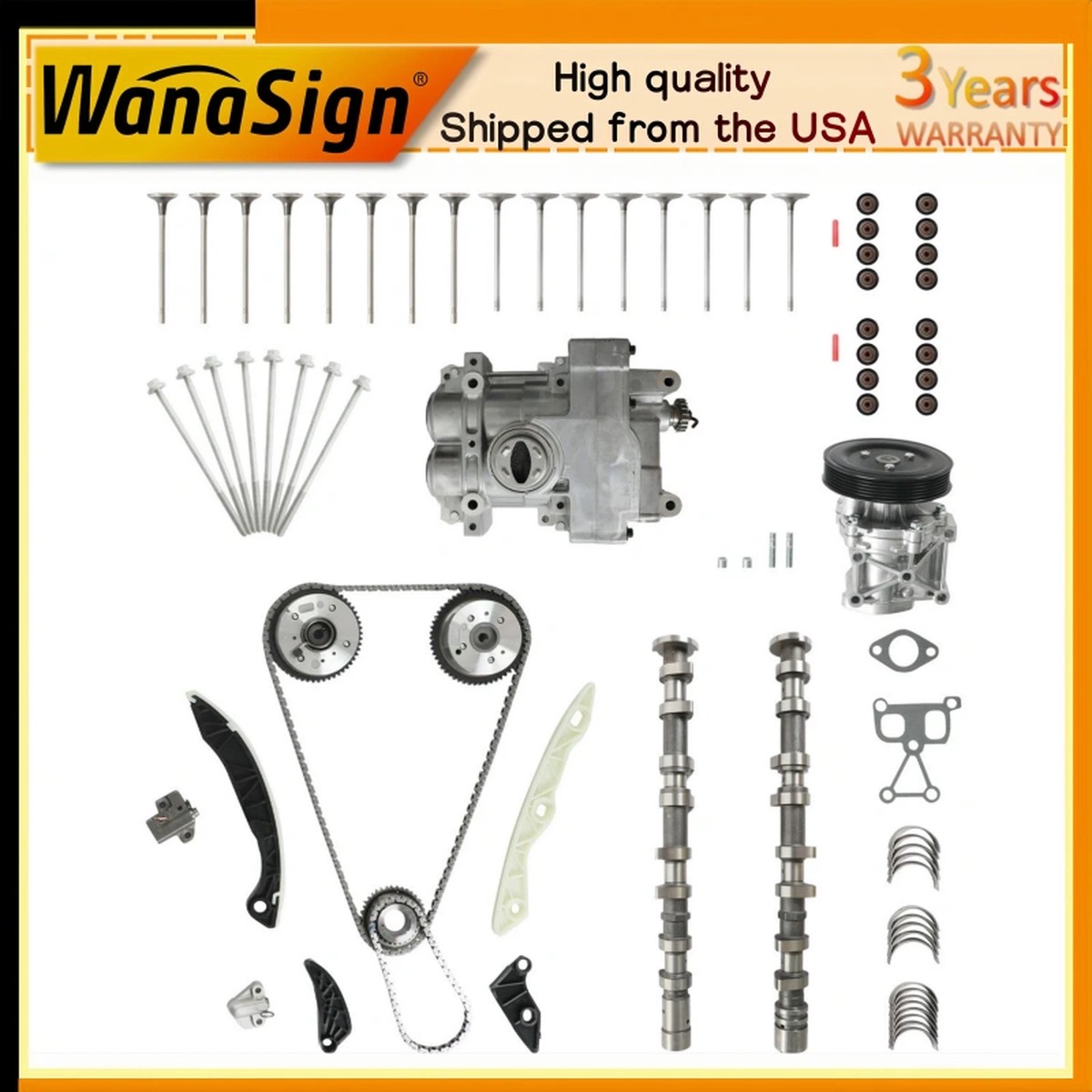 Timing Chain Camshaft w/ Oil Pump For Chrysler Dodge Avenger Jeep 2.0 2.4L 07-17