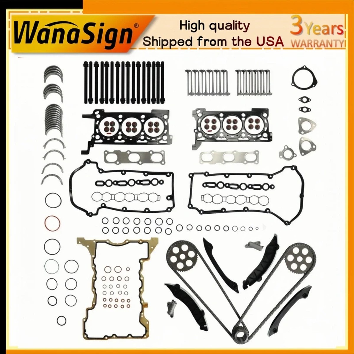 Timing Chain Kit & Full Gasket Set For 2011-2023 Jeep Chrysler Ram Maserati 3.0