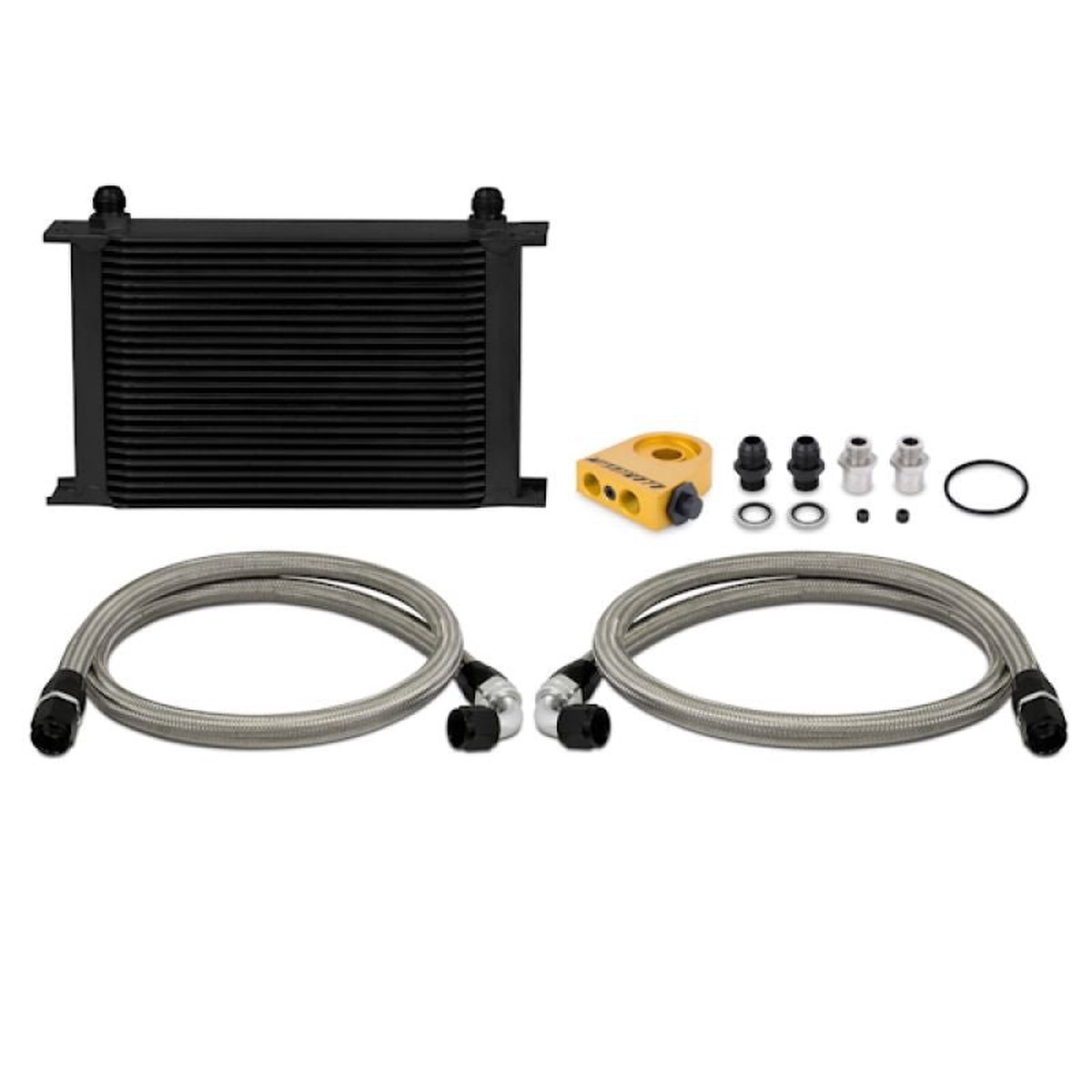 Universal Thermostatic Oil Cooler 25 Row Black  MMOC-UHTBK