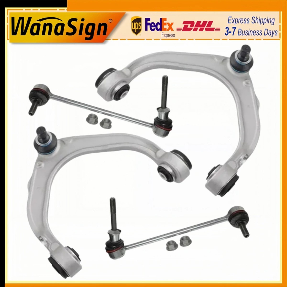 Wanasign Front Upper Control Arm Sway Bar Set For BMW X5 X6 xDrive48i 3.0L 07-18