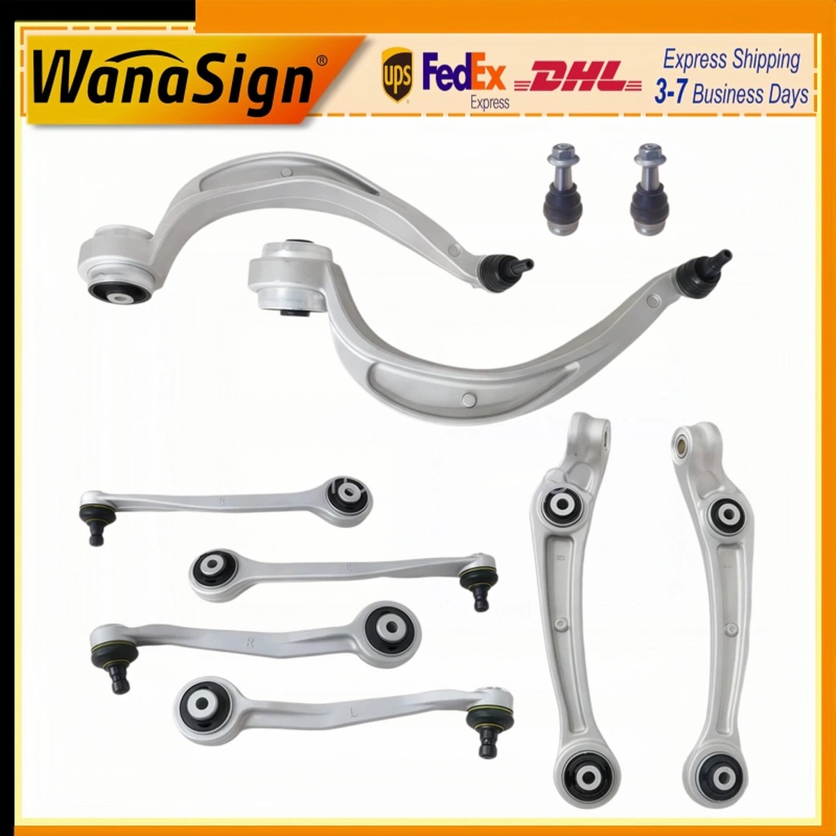 Wanasign Front Upper Lower Control Arms W/ Ball Joints For Porsche Macan 2.9L 15-21