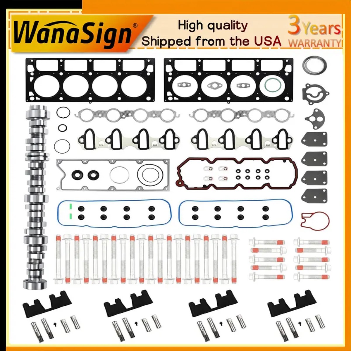 5.3L AFM DOD Lifters Camshaft Head Gasket Set For Buick Chevy GMC V8 2007-2013