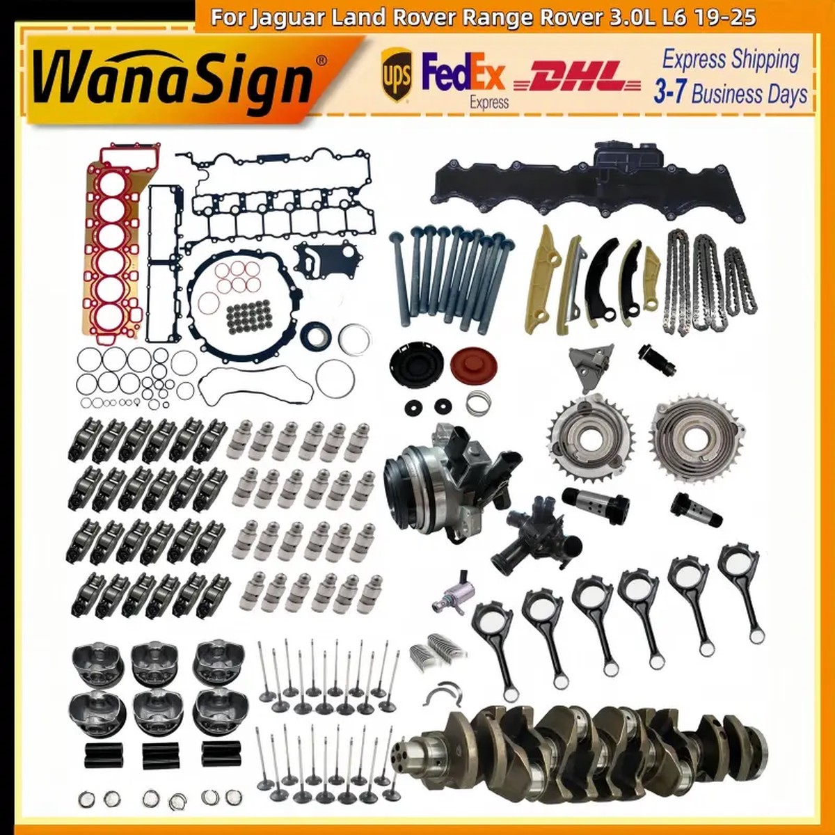 AJ20P6 Engine Overhaul Rebuild Kit For Jaguar Land Rover Range Rover 3.0L L6 19-