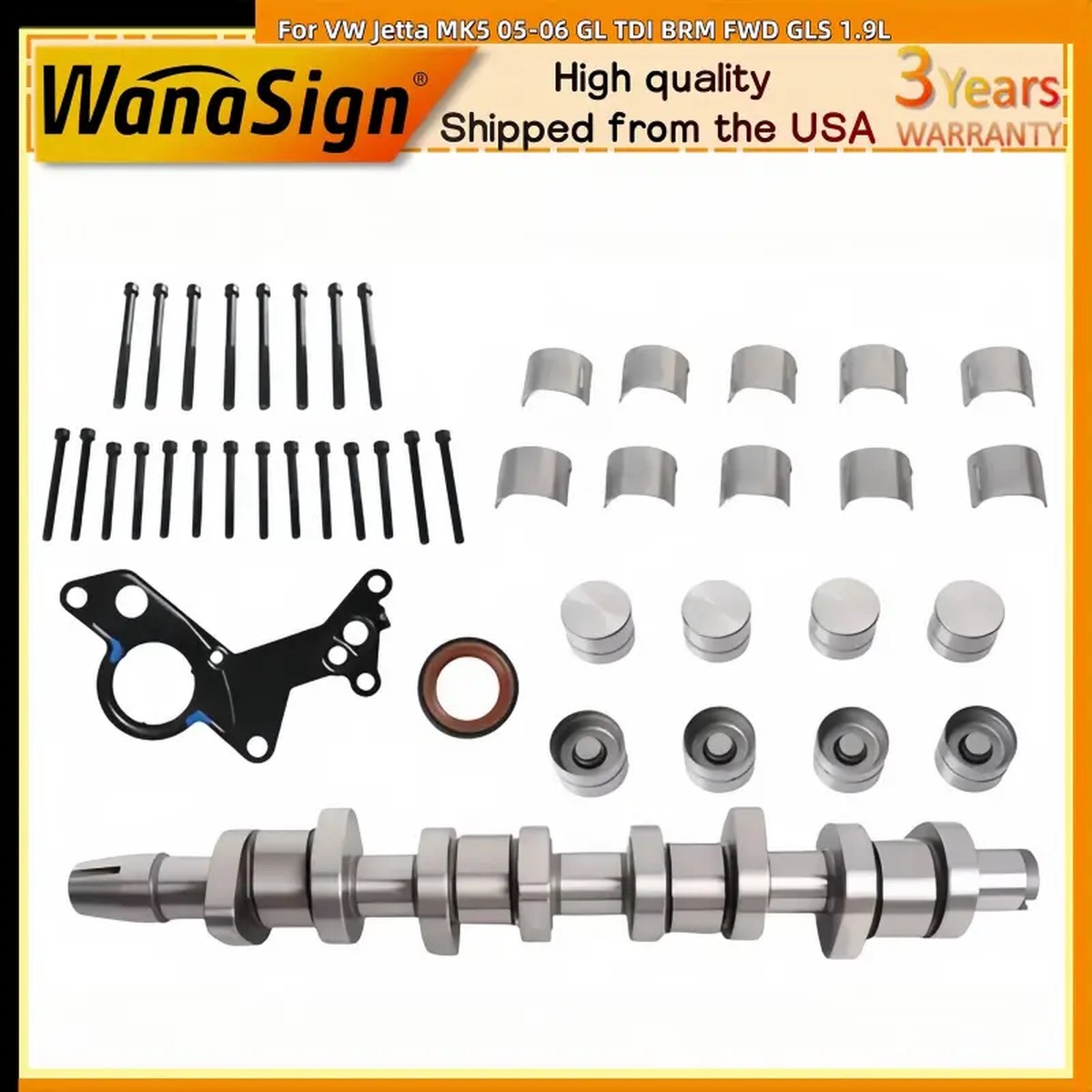 Camshaft KIT For Volkswagen Jetta MK5 05-06 GL TDI BRM FWD 038109101AH GLS 1.9L