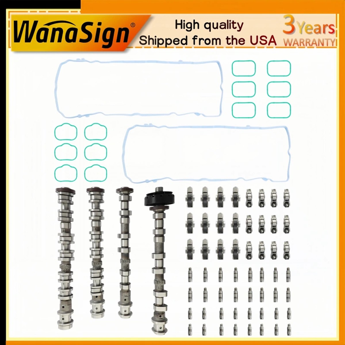 Camshaft Kit Rocker Arm Lifters Fit for 2016-24 Jeep Dodge Chrysler Ram 3.6L V6
