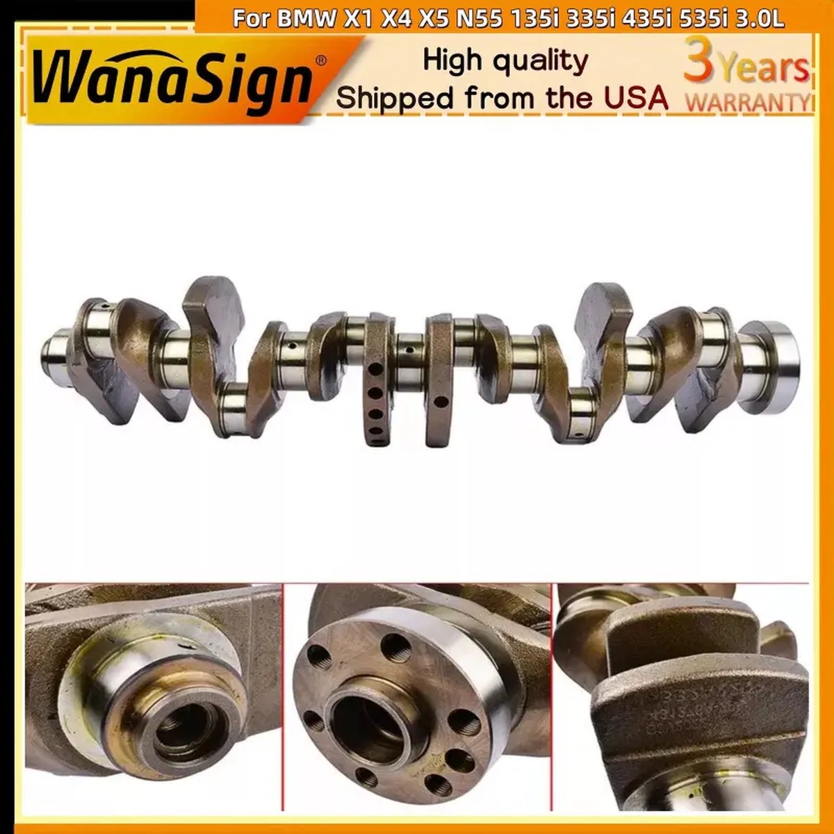 Engine Crankshaft For BMW X1 X4 X6 N55 135i 335i 435i 535i 3.0L N55 E71 2010-19