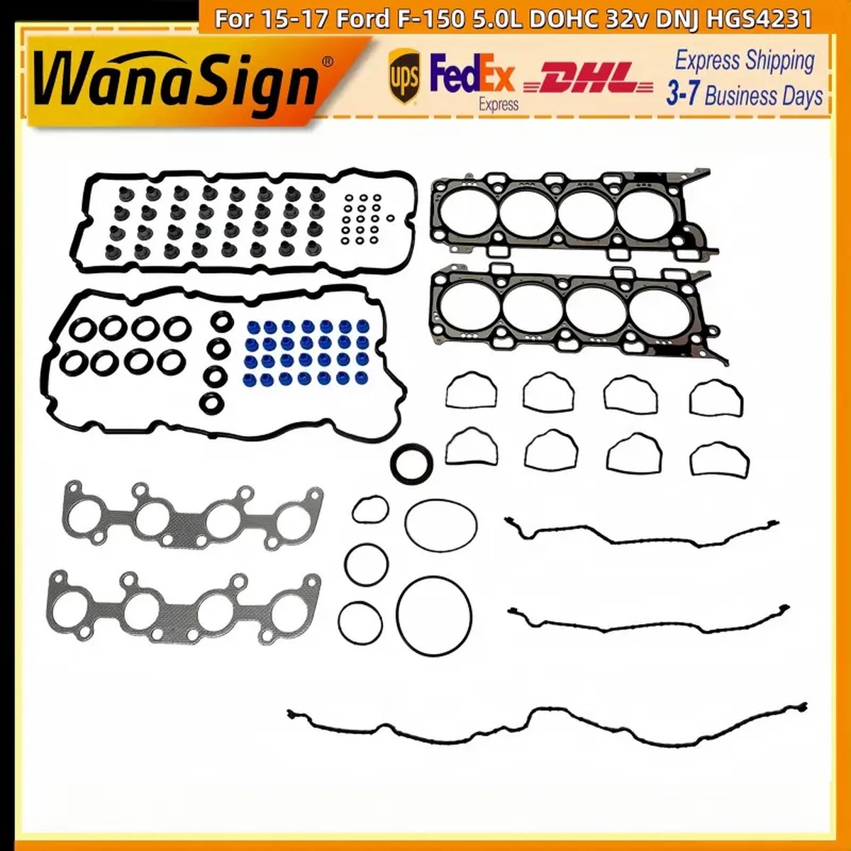 Engine Cylinder Head Gasket Set For 15-17 Ford F-150 5.0L DOHC 32v DNJ HGS4231