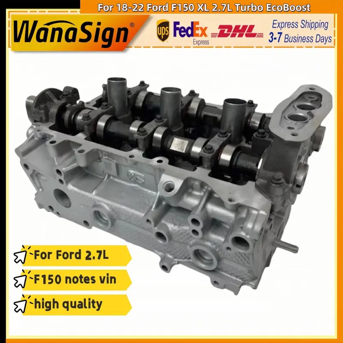 For 18-22 Ford F150 XL 2.7L Turbo EcoBoost Cylinder Head Assembly Passenger Side