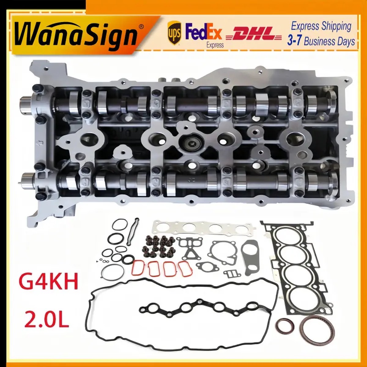 G4KH 2.0L Cylinder Head Assembly W/Gasket Bolts Set For Hyundai Sonata Kia Forte