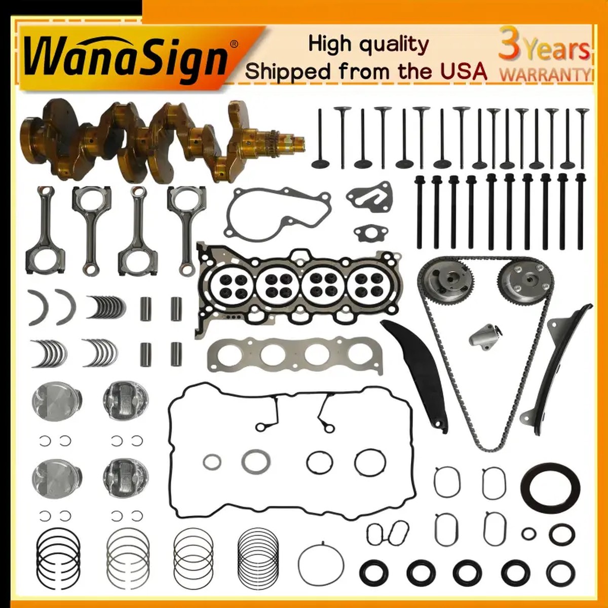 G4NH 2.0 Engine Rebuild Overhaul Kit For Hyundai Tucson Kia Forte Soul 2017-2022