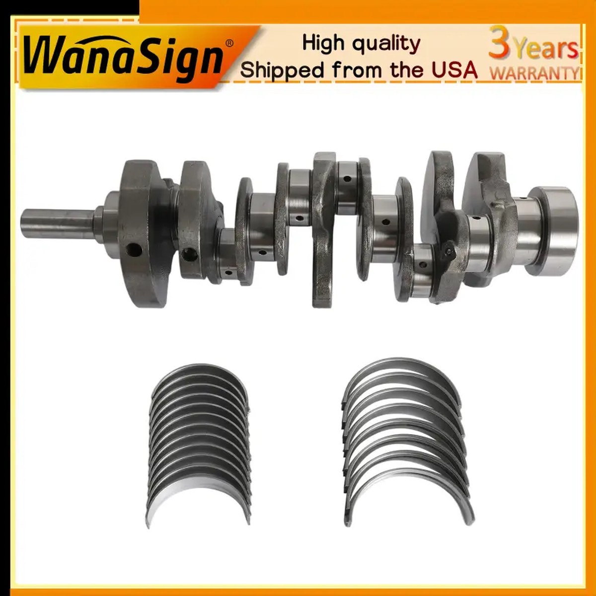 G6DH 3.3 Crankshaft & Main Rod Bearings For Hyundai Santa Fe Kia Sorento 3.3L 2011-2019